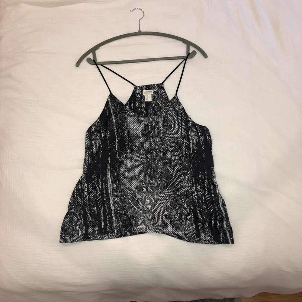 H&M snake skin silk tank top
